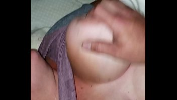 Cumming on my wife's perfect huge tits
