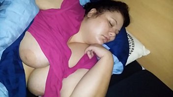 Sleeping Fat Slut Cumshot On Big Tits