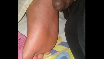 Cum on my sister's feet while she snores