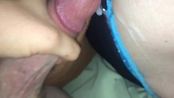 Trying to cum on her panties fail