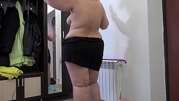 beautiful bbw in everyday life big ass and fat legs under a short skirt homemade fetish