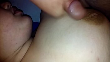 jacking off on her tits