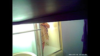 son sets up spycam in shower to see mom and 039 s huge tits