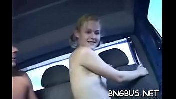 Gang bang bus facual cumshots