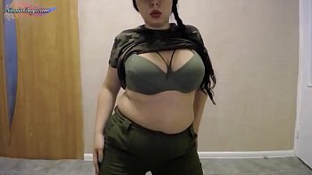 Lady Soldier Need Sex - Hard Play Pussy with Dildo