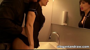 French MILF fucked by Lover in Toilet of a Restaurant