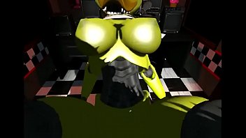 Five Nights at Freddy's Chica Rides Rock Hard Cock