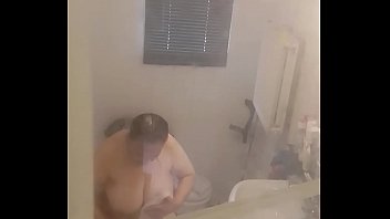 Peeping on my BBW Grandma in the shower