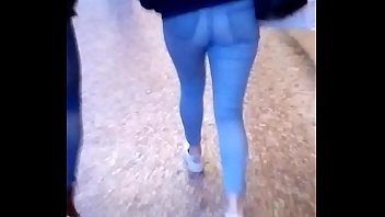 Two hot teen in jeans walking in Bologna, amazing ending