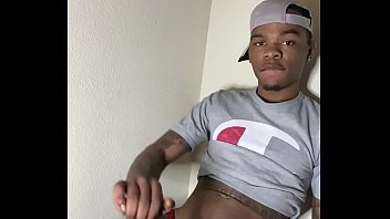 Sexy Boy jerk his big black dick