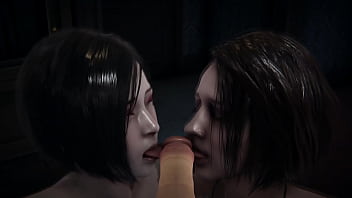 Ada wong & Jill Valentine eats a good cock [Full Video] 4m