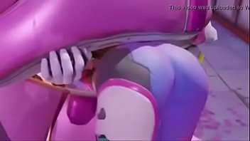 D.va gets stuck in mech and gets fucked