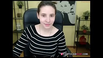 Young girl while chatting on cam