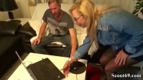 German step Mom Caught Bro Jerking and Helps him with Fuck