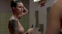 Ruby Rose - Grooming herself whilst naked and chatting with an inmate - (uploaded by celebeclipse.com)