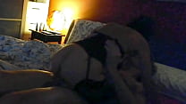 Wet Hair-Coronaic Sucking....Dharla 666 with wet hair after a heavy rainfall, greedily sucked her swingerpartner Tom in a darkened, hidden-cam recorded video and later anally rode his cock,until their both spouses arrived at home.