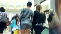 Nice candid Booty walking in short dress at mall